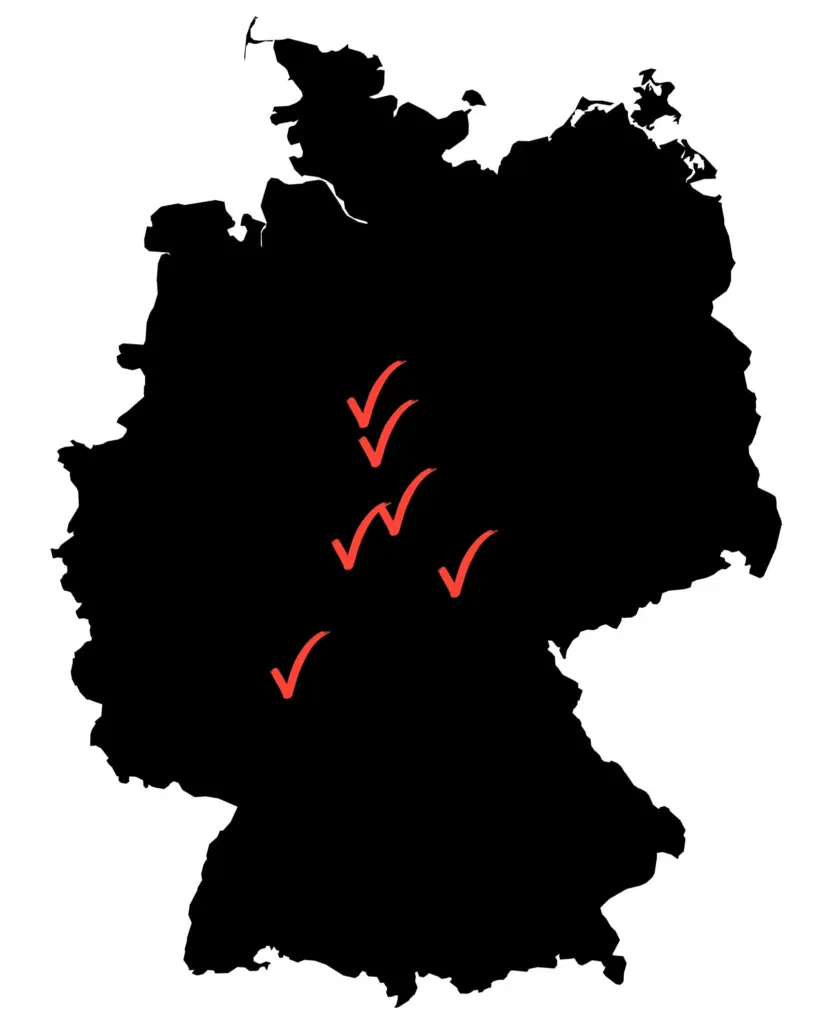 Deutschlandkarte mit Kundenorten
